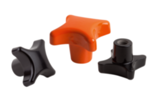 Kruisgrepen uit gietijzer 
met kunststof-coating conform DIN 6335