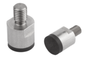 Magneten met schroefdraadtap (staafmagneet) van NdFeB, hechtvlak met rubber bekleed