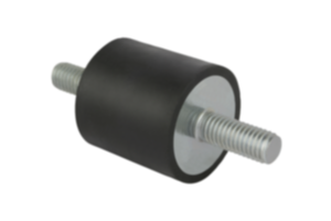 Rubber-metaal-trillingsdemper, staal of rvs, type A