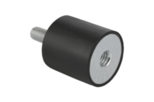 Rubber-metaal-trillingsdemper staal of rvs, type B