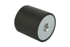 Rubber-metaal-trillingsdemper, staal of rvs, type C