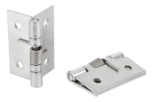 Veerscharnieren van staal, rvs of aluminium 50 mm