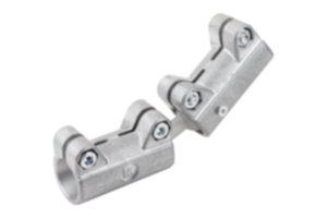 Klemstukken recht aluminium met dubbel kogelgewricht