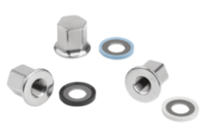 Dopmoeren rvs met kraag en afdicht- en onderlegringen voor Hygienic USIT®set