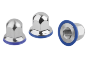 Zeskantmoeren rvs met afdichtring in Hygienic DESIGN