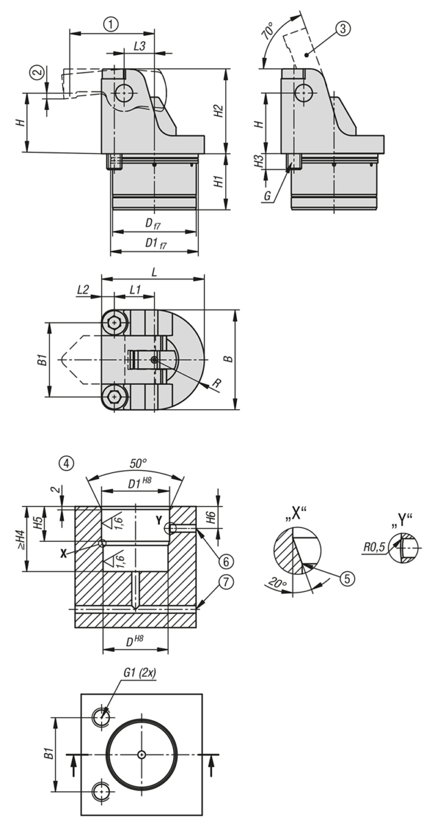 Draaihendelspanner pneumatisch dubbelwerkend